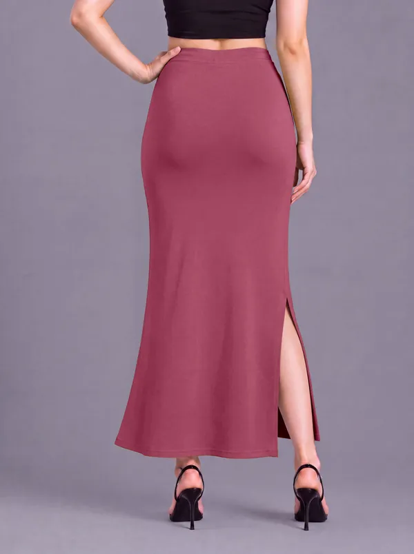 Maroon_Microfiber_Flared_Saree_Shapewear_For_Women