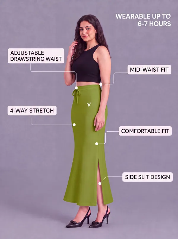 Olive_Green_Microfiber_Mermaid_Maxi_Saree_Shapewear_For_Women