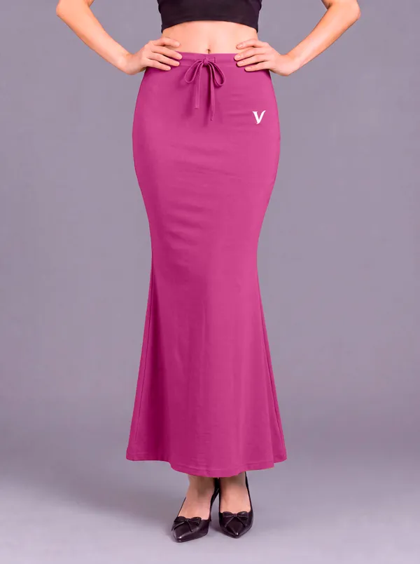 Fuchsia_Microfiber_Straight_Fit_Side_Slit_Saree_Shapewear_For_Women