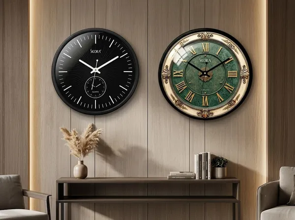 Plastic_Glass_Minimalist_Round_Analog_Green_Black_Wall_Clock_And_Black_Wall_Clock