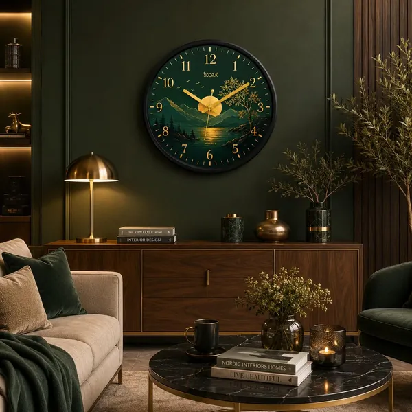 Plastic_Glass_Minimalist_Round_Analog_Green_Wall_Clock