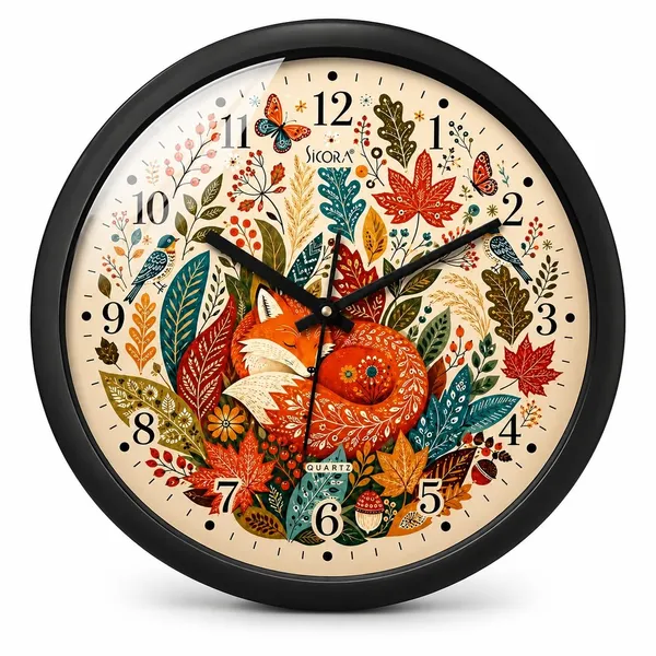 Plastic_Glass_Minimalist_Round_Analog_Orange_Wall_Clock