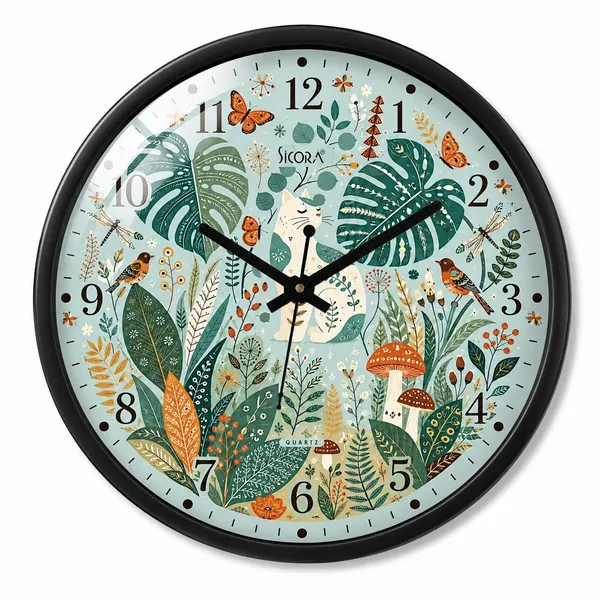 Plastic_Glass_Minimalist_Round_Analog_Light_Green_Wall_Clock