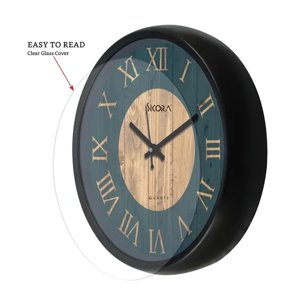Plastic_Glass_Vintage_Round_Analog_Blue_Black_Wall_Clock