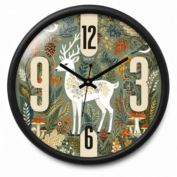 Plastic_Glass_Minimalist_Round_Analog_Green_Wall_Clock