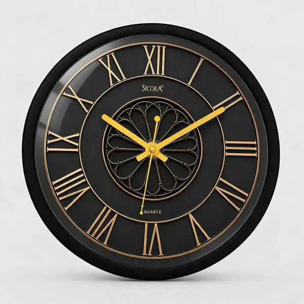 Plastic_Glass_Minimalist_Round_Analog_Green_Wall_Clock_And_Brown_Wall_Clock