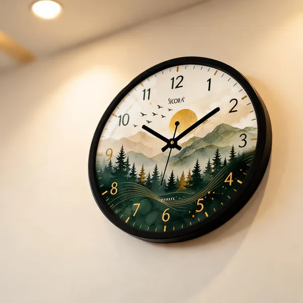 Plastic_Glass_Minimalist_Round_Analog_Green_White_Wall_Clock
