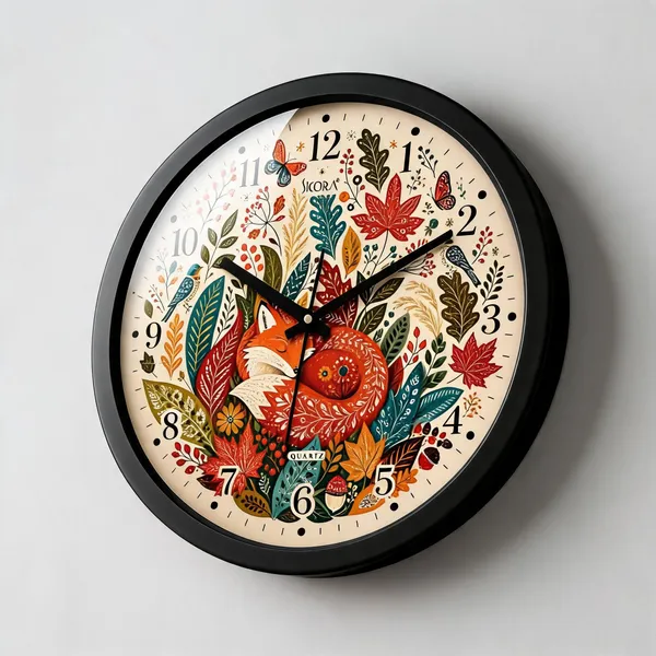 Plastic_Glass_Minimalist_Round_Analog_Orange_Wall_Clock