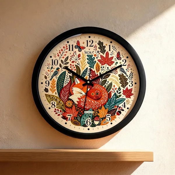 Plastic_Glass_Minimalist_Round_Analog_Orange_Wall_Clock