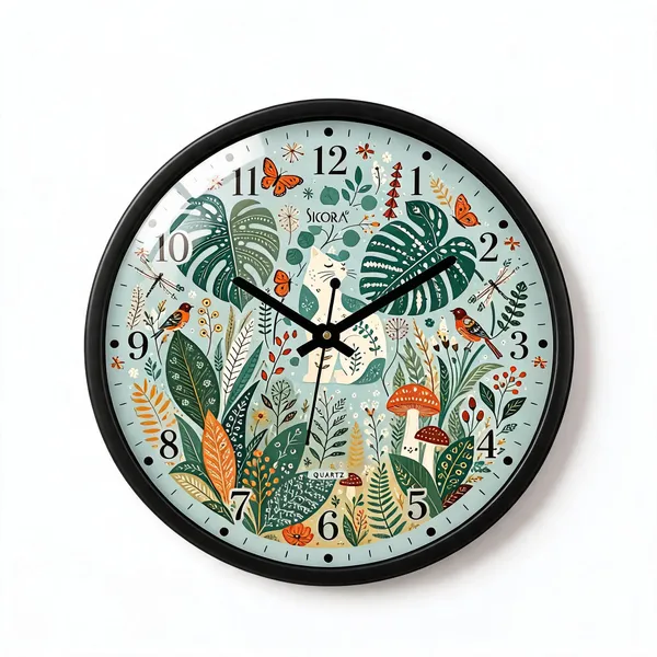 Plastic_Glass_Minimalist_Round_Analog_Light_Green_Wall_Clock