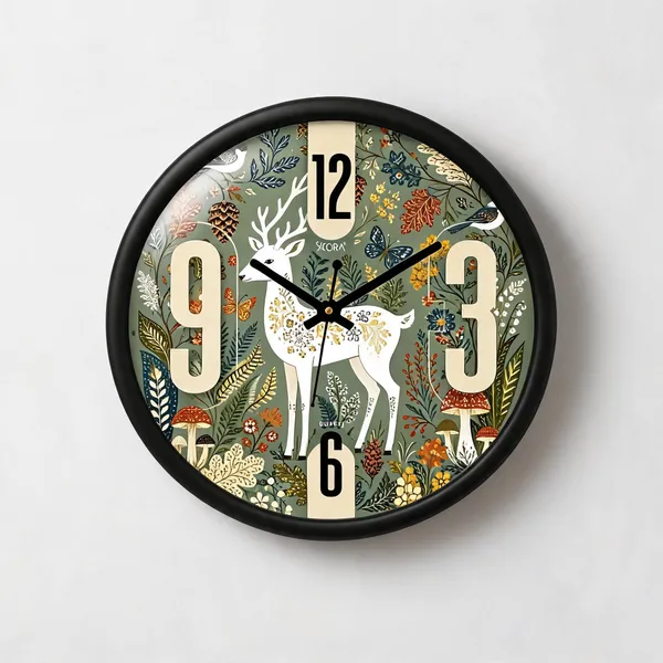 Plastic_Glass_Minimalist_Round_Analog_Green_Wall_Clock