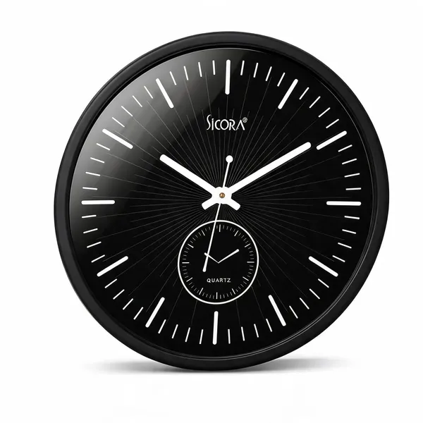 Plastic_Glass_Minimalist_Round_Analog_Green_Black_Wall_Clock_And_Black_Wall_Clock