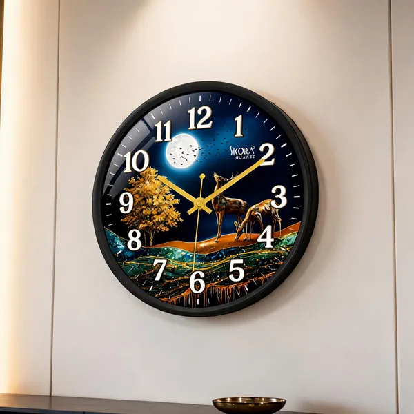 Plastic_Glass_Minimalist_Round_Analog_Black_Wall_Clock_And_Multicolour_Wall_Clock