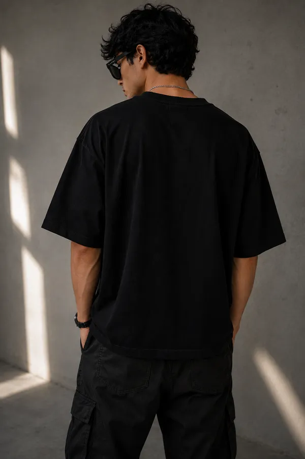 Black_Cotton_Oversized_Black_Panther_Graphic_T-Shirt_For_Unisex