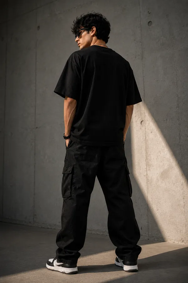 Black_Cotton_Oversized_Black_Panther_Graphic_T-Shirt_For_Unisex