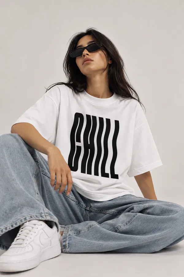 White_Cotton_Oversized_Chill_Tshirt_For_Unisex