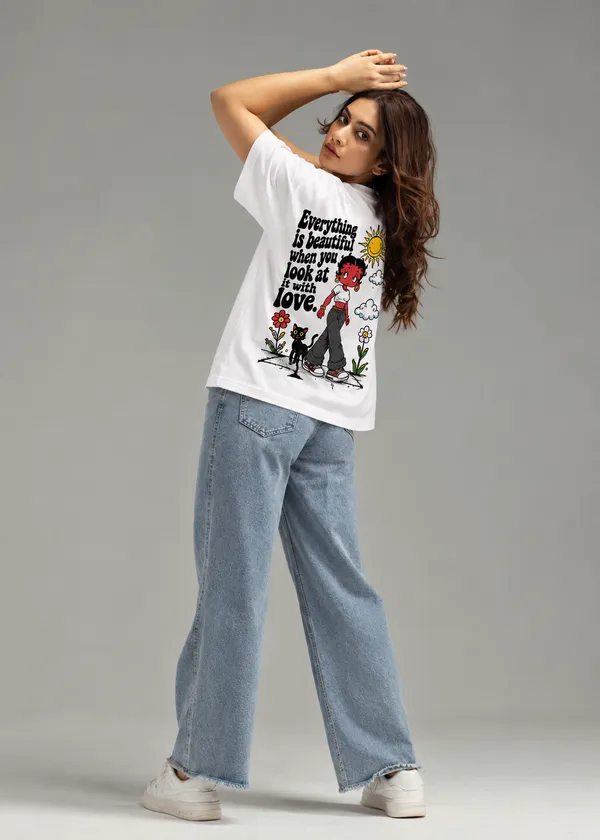 White_Cotton_Oversized_Everything_Is_Beautiful_Tshirt_For_Unisex