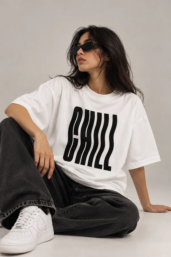 White_Cotton_Oversized_Chill_Tshirt_For_Unisex
