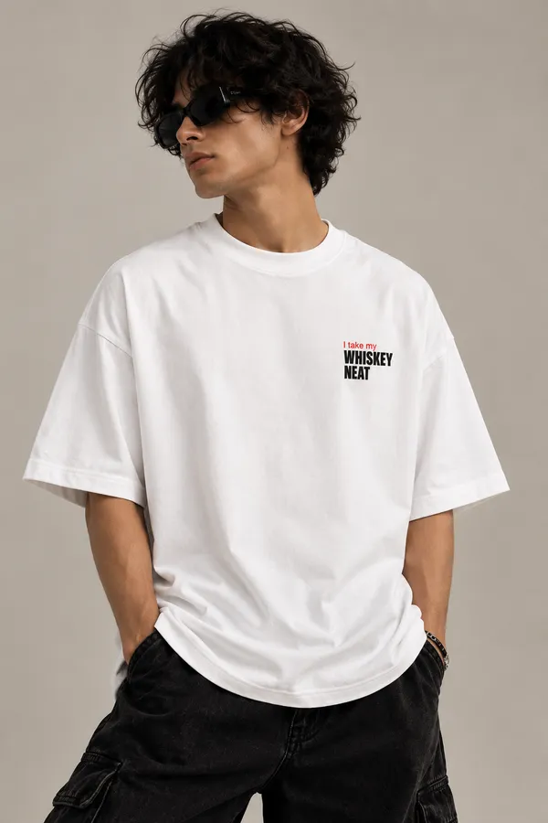 White_Cotton_Oversized_Whiskey_Heat_Tshirt_For_Unisex