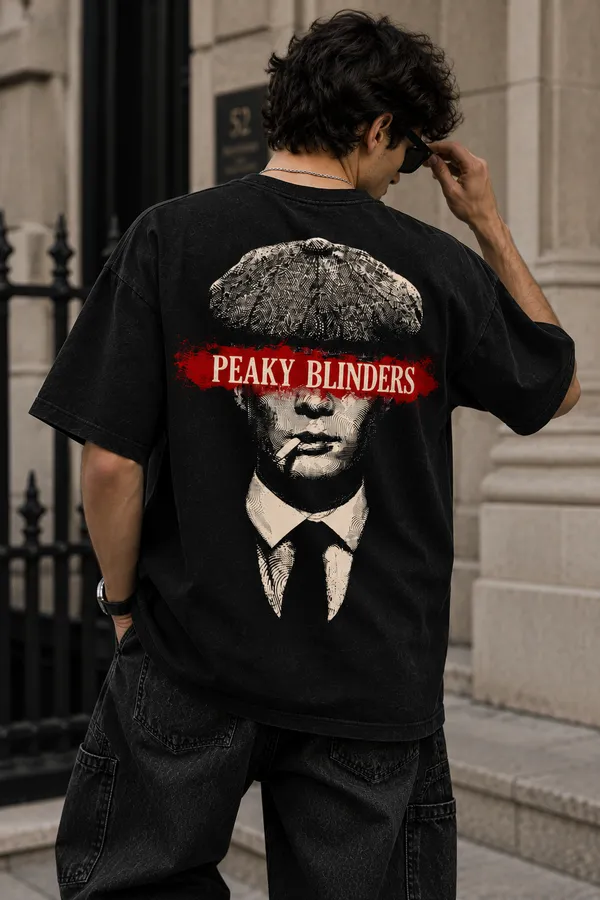 Black_Cotton_Oversized_Peaky_Blinders_Graphic_T-Shirt_For_Unisex