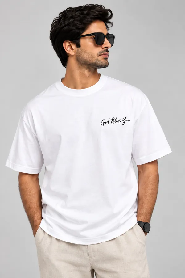 White_Cotton_Oversized_God_Bless_You_T-Shirt_For_Unisex
