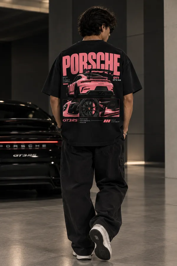 Black_Cotton_Oversized_Porsche_Gt3_Rs_Graphic_T-Shirt_For_Unisex