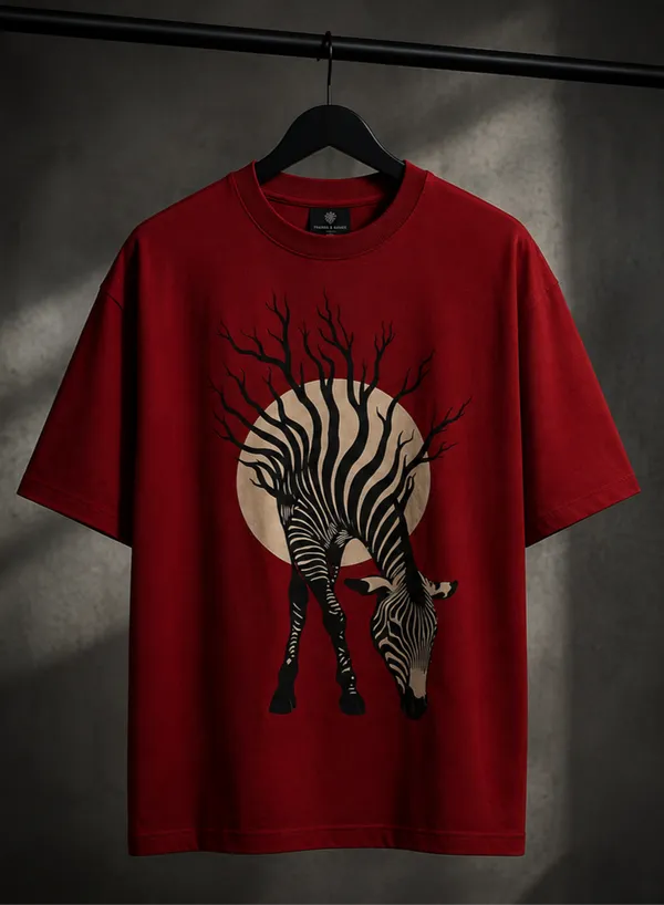 Red_Cotton_Oversized_Tree_Moon_Graphic_T-Shirt_For_Unisex