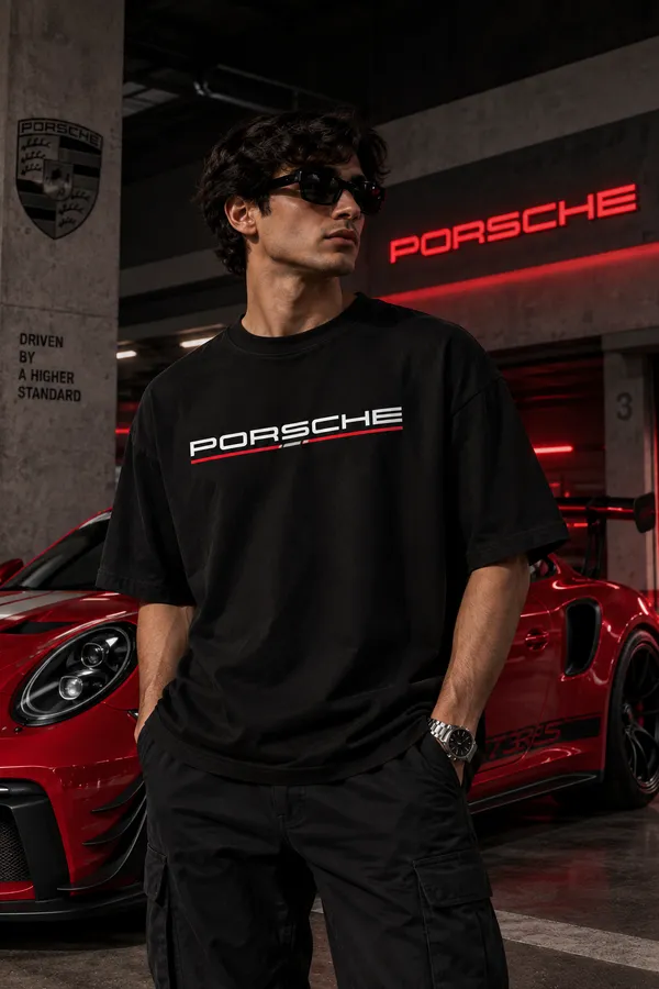 Black_Cotton_Oversized_Porsche_911_Gt3_Rs_T-Shirt_For_Unisex