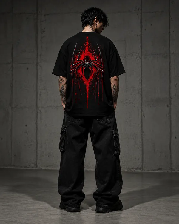 Black_Cotton_Oversized_Spider_Of_Shadows_T-Shirt_For_Unisex