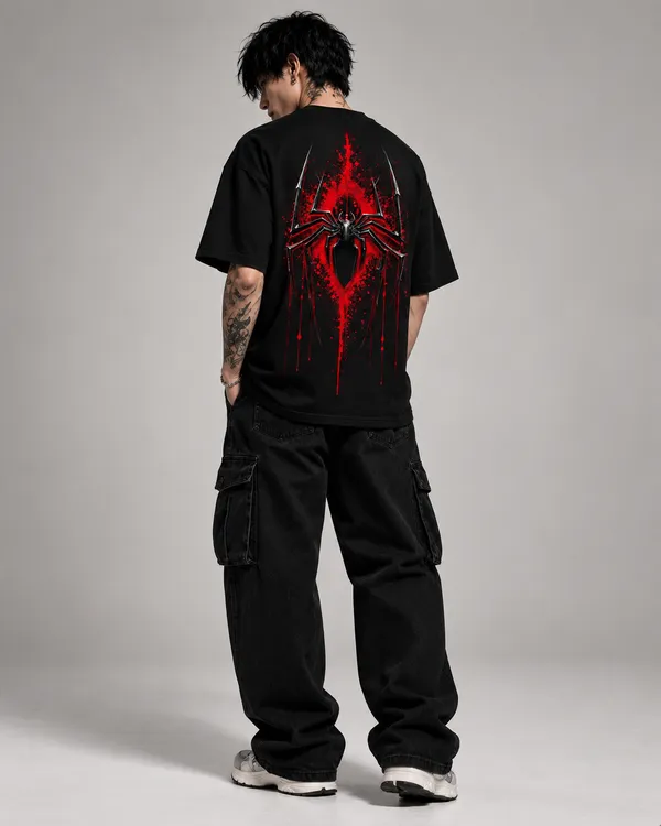 Black_Cotton_Oversized_Spider_Of_Shadows_T-Shirt_For_Unisex
