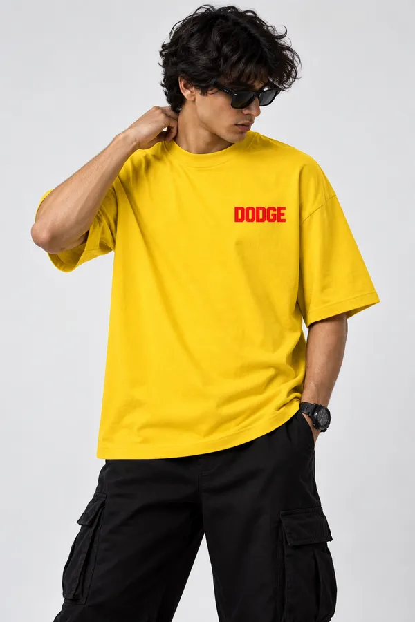 Yellow_Cotton_Oversized_Dodge_Velocity_Graphic_T-Shirt_For_Unisex