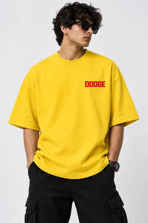 Yellow_Cotton_Oversized_Dodge_Velocity_Graphic_T-Shirt_For_Unisex