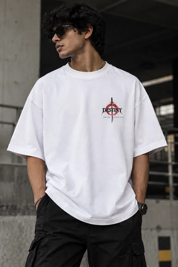 White_Cotton_Oversized_Destiny_Katana_T-Shirt_For_Unisex