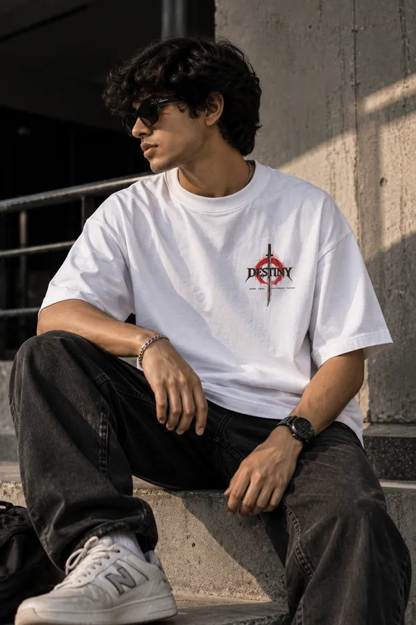 White_Cotton_Oversized_Destiny_Katana_T-Shirt_For_Unisex