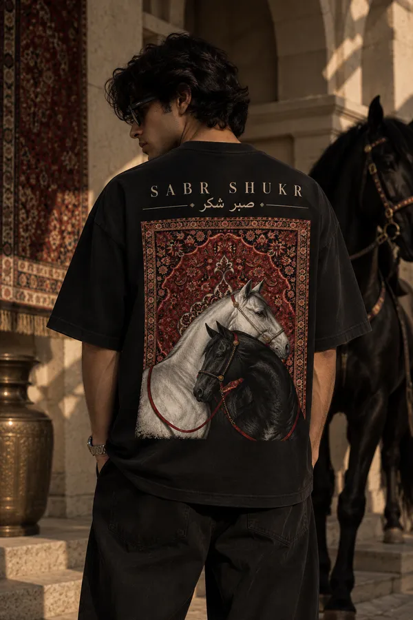 Black_Cotton_Oversized_Sabr_Shukr_Arabic_Graphic_T-Shirt_For_Unisex