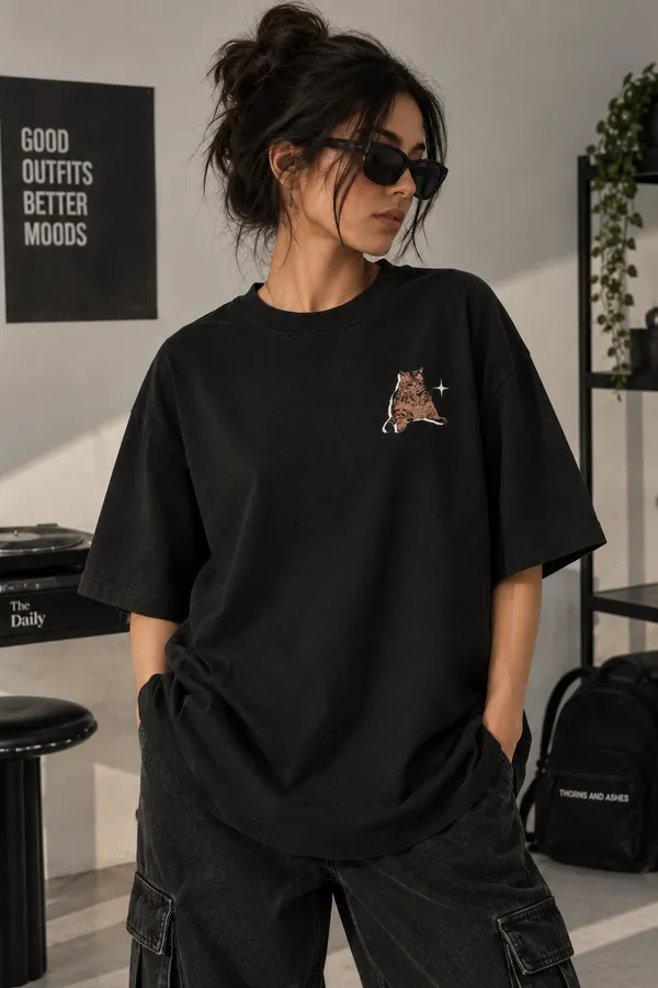 Black_Cotton_Oversized_Even_Baddies_Get_Saddies_T-Shirt_For_Unisex
