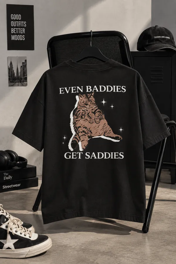 Black_Cotton_Oversized_Even_Baddies_Get_Saddies_T-Shirt_For_Unisex