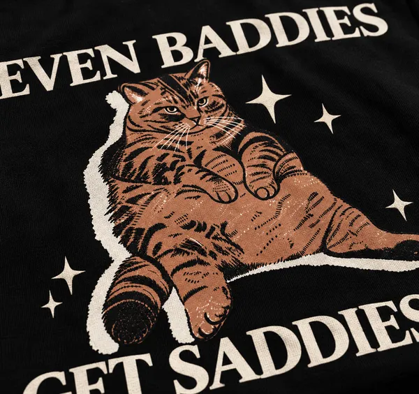 Black_Cotton_Oversized_Even_Baddies_Get_Saddies_T-Shirt_For_Unisex