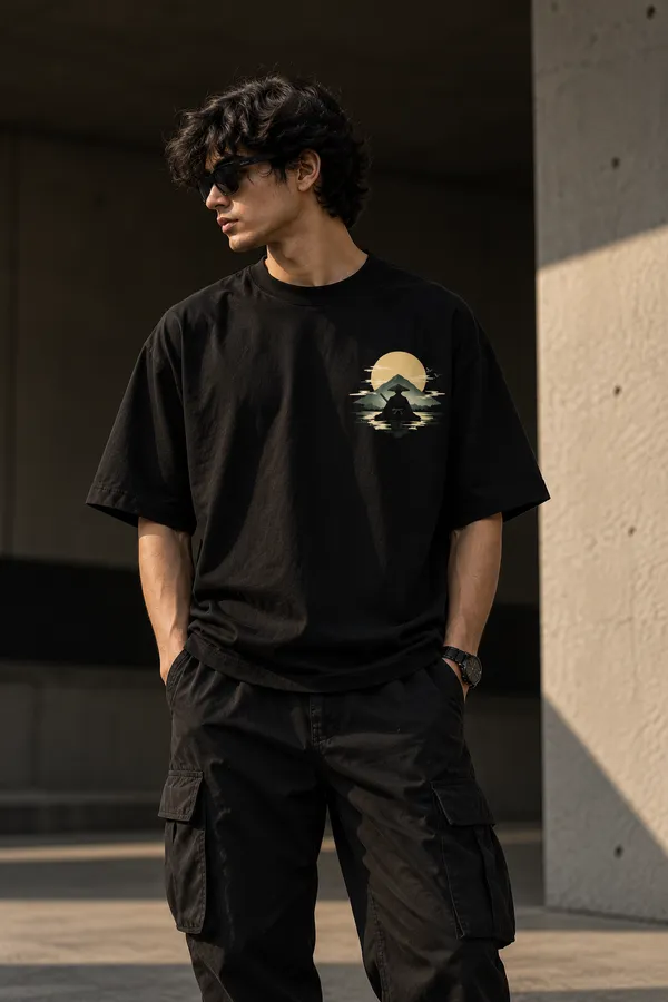Black_Cotton_Oversized_Control_Your_7M_Ronin_T-Shirt_For_Unisex