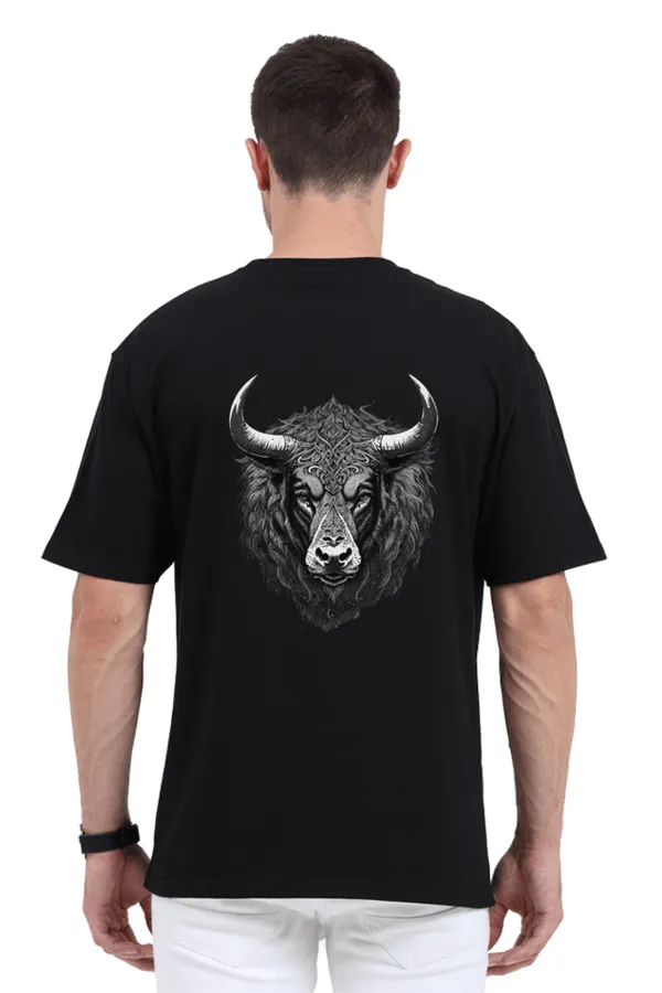 Manmaker_S_Old_Bull_Oversized_T_Shirt_Black