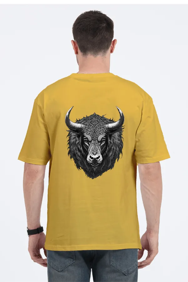Manmaker_S_Old_Bull_Oversized_T_Shirt_Mustard_Yellow