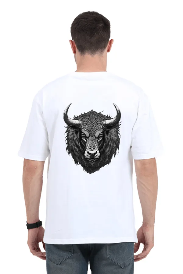 Manmaker_S_Old_Bull_Oversized_T_Shirt_White
