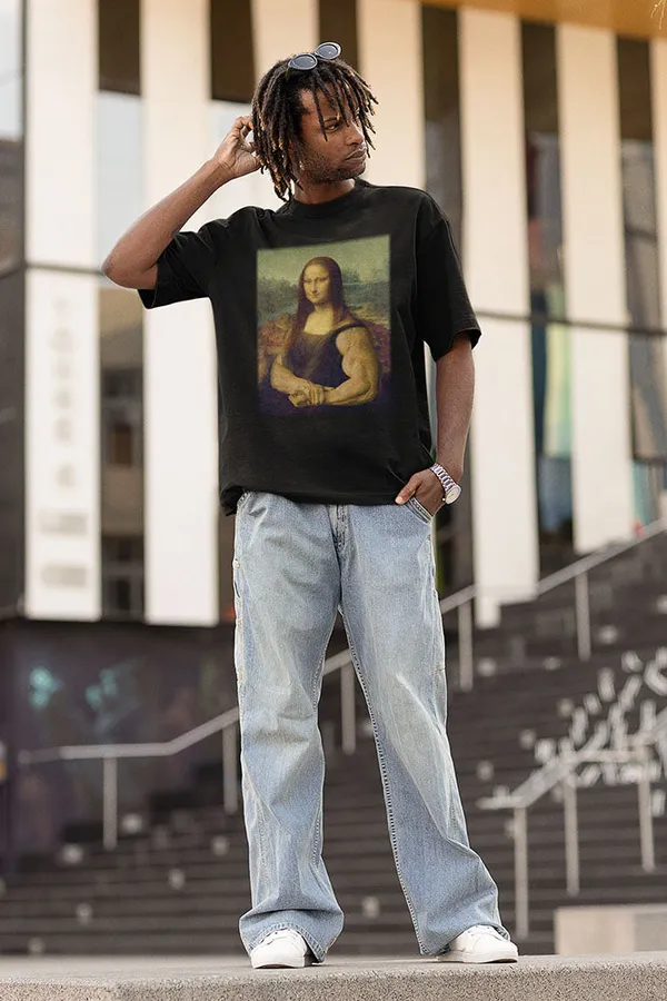 Manmaker_S_Mona_Lisa_Oversized_Gym_T_Shirt_Black