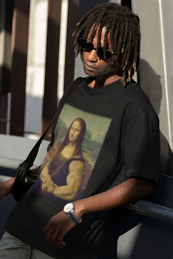 Manmaker_S_Mona_Lisa_Oversized_Gym_T_Shirt_Black