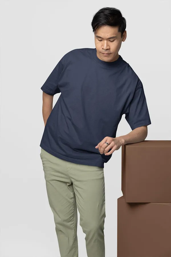 Manmaker_S_Navy_Blue_Oversized_T_Shirt_Xl