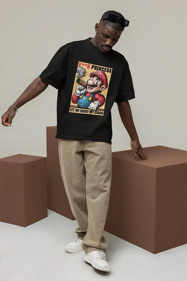 Manmaker_S_Super_Mario_Black_Oversized_T_Shirt_L