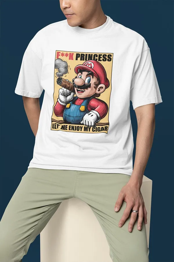 Manmaker_S_Super_Mario_White_Oversized_T_Shirt_L