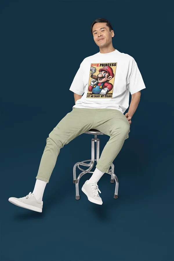 Manmaker_S_Super_Mario_White_Oversized_T_Shirt_Xl