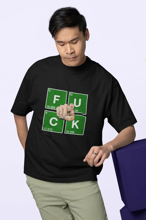 Sale_Manmaker_Fu_K_You_Black_Oversized_T_Shirt_Xl