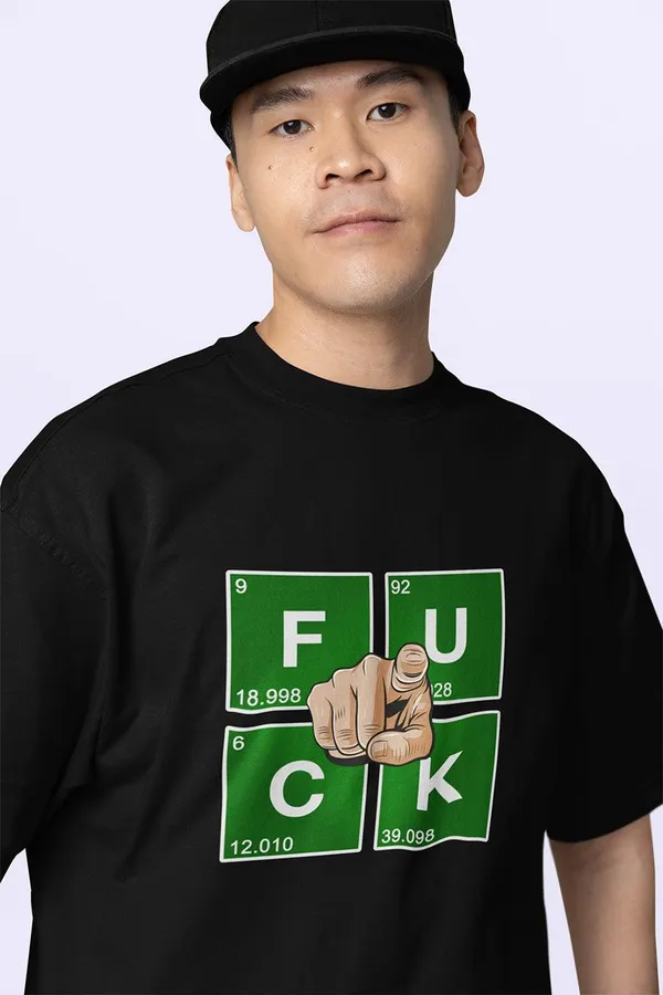 Sale_Manmaker_Fu_K_You_Black_Oversized_T_Shirt_Xl